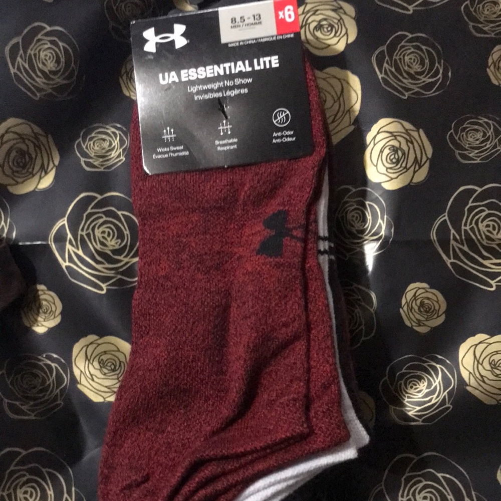 UA Essential Lite 6pr no show lightweight NEW NWT